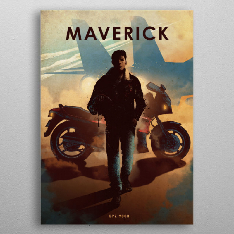 Displate Metall-Poster "Maverick with GPZ 900R"